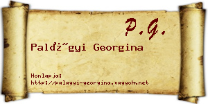 Palágyi Georgina névjegykártya